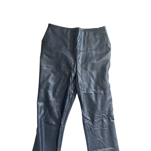 WHITE HOUSE BLACK MARKET Navy Leatherette Runway Leggings Size 4 - Picture 8 of 9